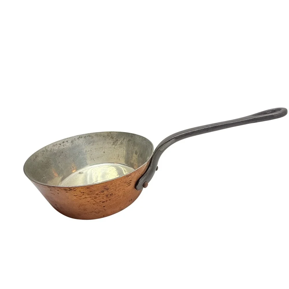 Vintage French Copper Windsor Pan Williams Sonoma French 2mm Mauviel Style 3 Qts